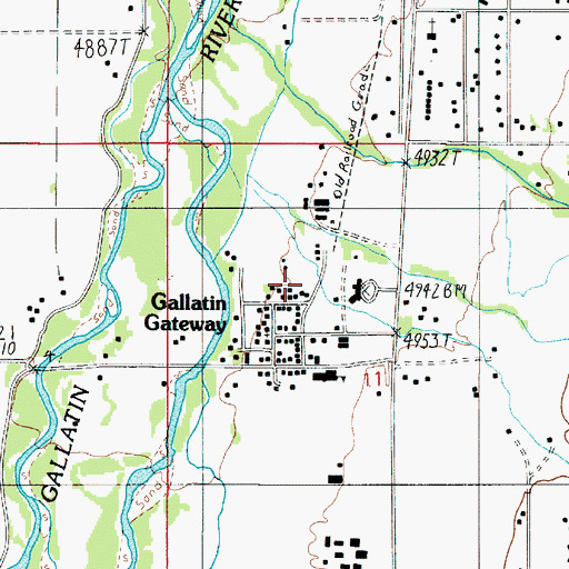 Topographic Map of 03S04E11BDBB01 Well, MT