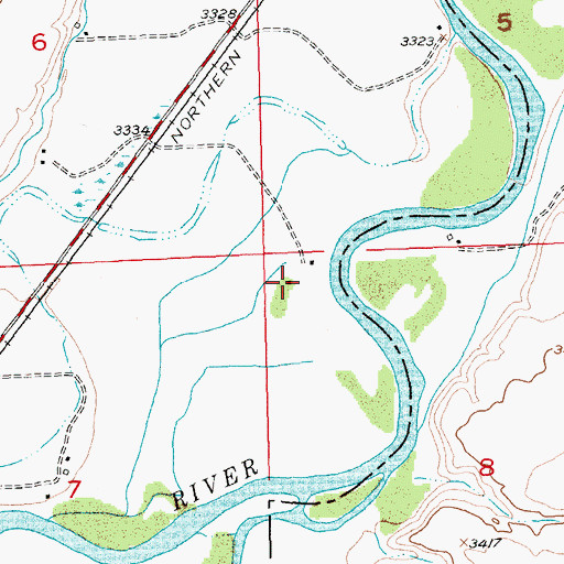 Topographic Map of 03S24E08BBBA01 Well, MT