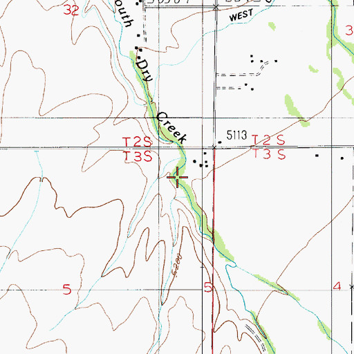 Topographic Map of 03S05E05AA__01 Well, MT