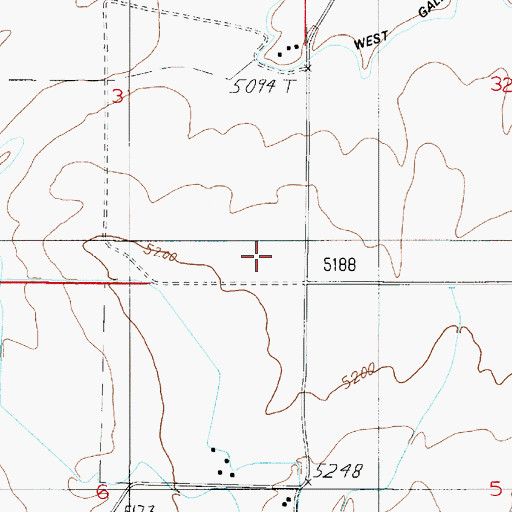 Topographic Map of 01S04E26CDDD01 Well, MT