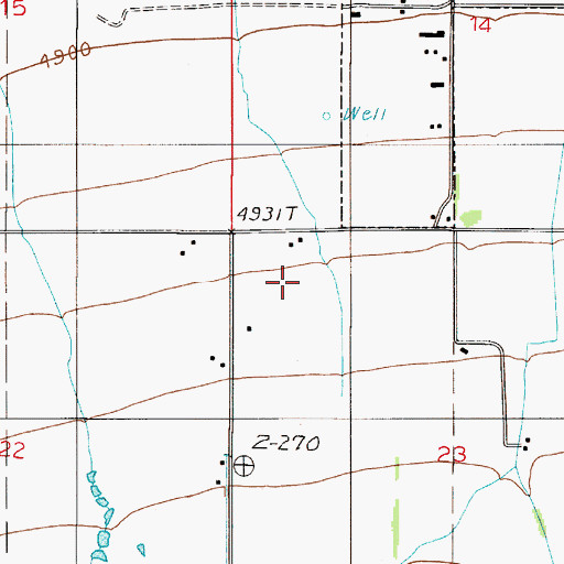 Topographic Map of 02S05E23BB__01 Well, MT
