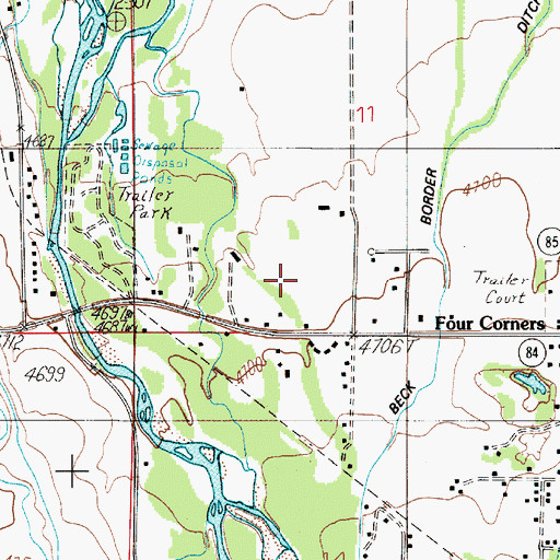 Topographic Map of 02S04E11CD__02 Well, MT