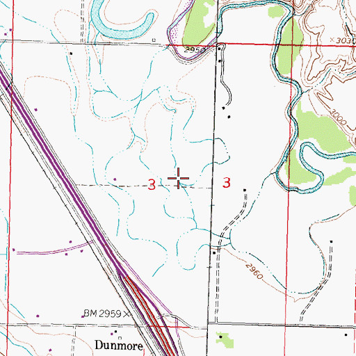 Topographic Map of 02S34E03AC__01 Well, MT