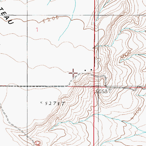 Topographic Map of 02S02E01DD__01 Well, MT