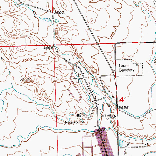Topographic Map of 02S24E04BCAA01 Well, MT