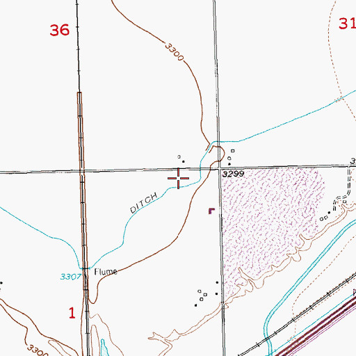 Topographic Map of 02S24E01AAAB01 Well, MT