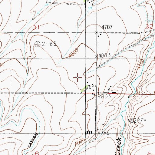 Topographic Map of 01S04E31DD__01 Well, MT