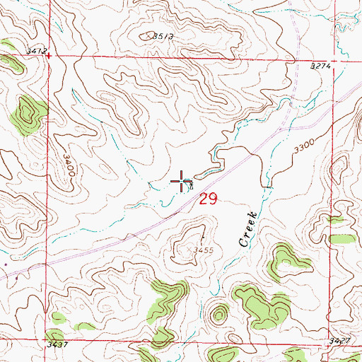 Topographic Map of 01S43E29ACCC01 Well, MT