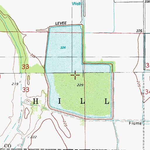 Topographic Map of Bredlow Reservoir, AR