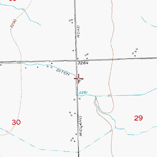 Topographic Map of 01S25E29BBCB01 Well, MT