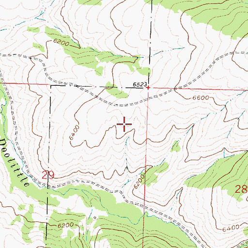 Topographic Map of 01S14W20AAAB01 Well, MT
