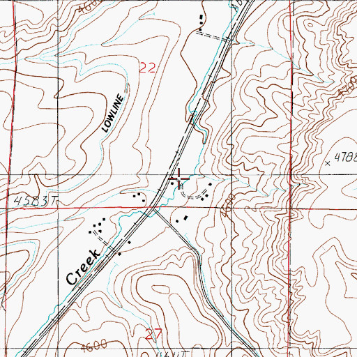 Topographic Map of 01S03E22DC__01 Well, MT