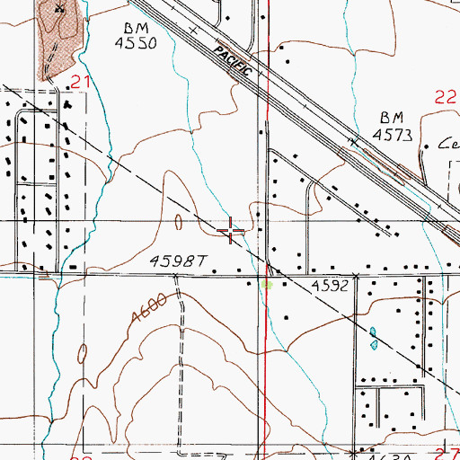 Topographic Map of 01S05E21DDA_01 Well, MT