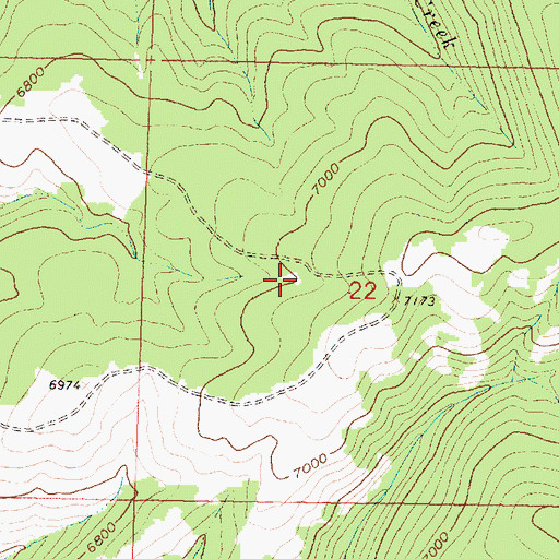 Topographic Map of 01S14W22CABA01 Spring, MT