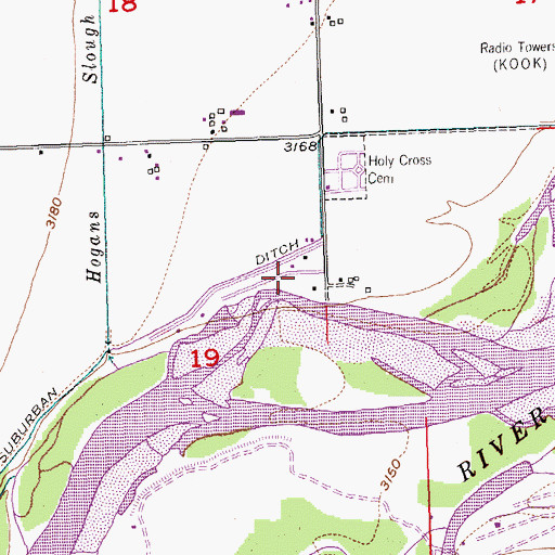 Topographic Map of 01S26E19ADAB01 Well, MT