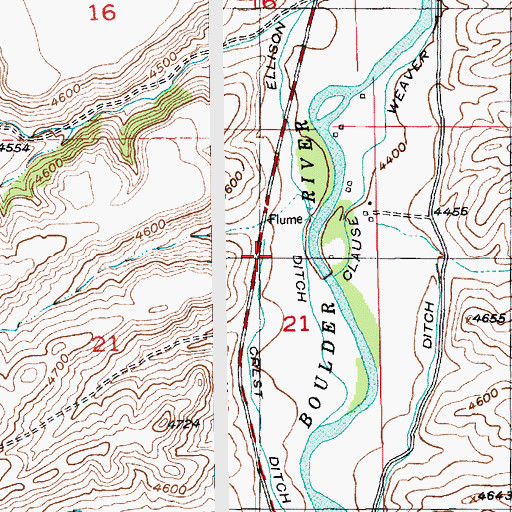 Topographic Map of 01S14E21ACAD01 Well, MT