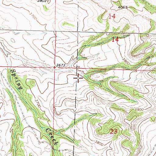 Topographic Map of 01S38E23BBAD01 Well, MT