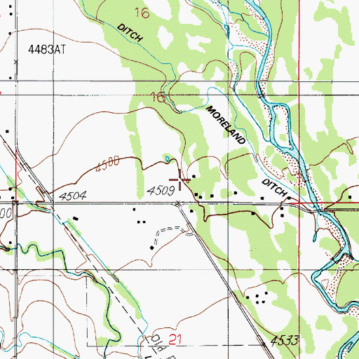 Topographic Map of 01S04E16DC__02 Well, MT