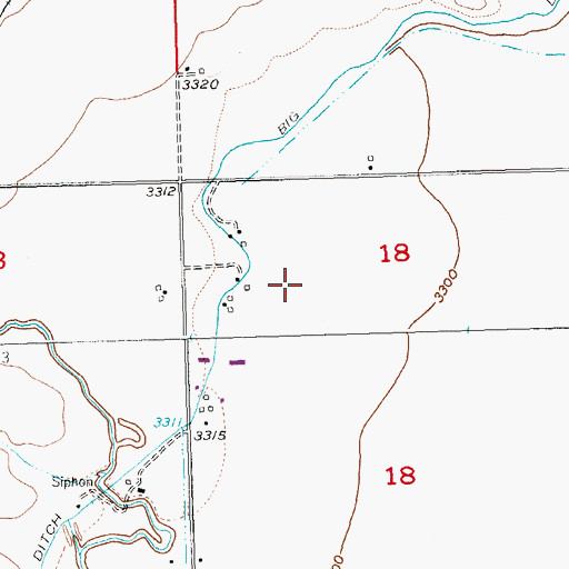 Topographic Map of 01S25E18B___01 Well, MT