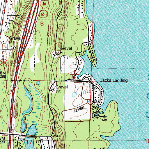 Topographic Map of Roberts Minnow Pond Dam, AR