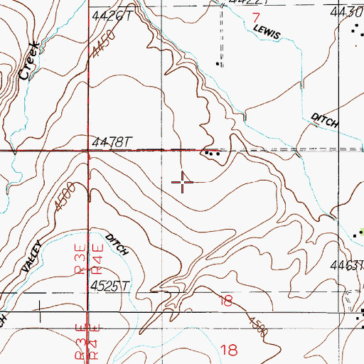Topographic Map of 01S04E18BA__01 Well, MT