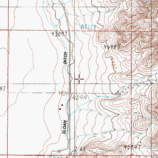 Topographic Map of 01S02E10AC__01 Well, MT