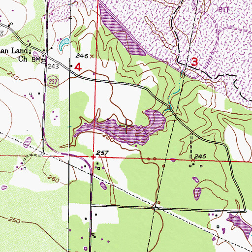 Topographic Map of Upper Lake, AR