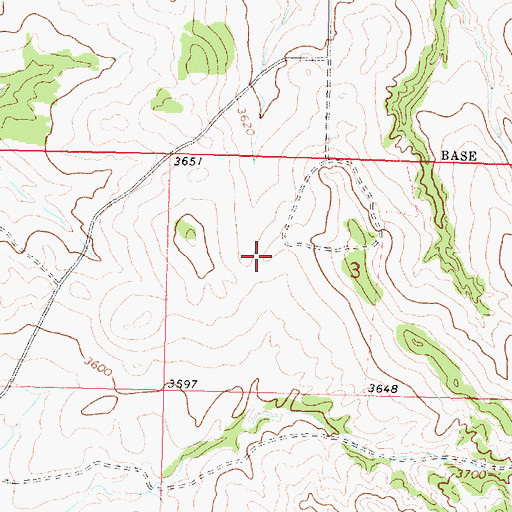 Topographic Map of 01N38E31DACA02 Well, MT
