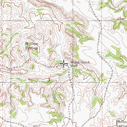 Topographic Map of 01S61E03ABAB01 Well, MT