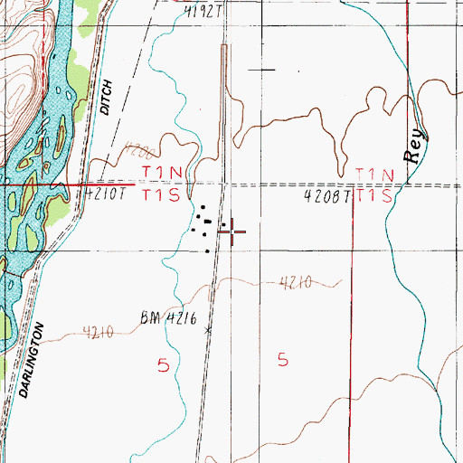 Topographic Map of 01S02E05AB__01 Well, MT
