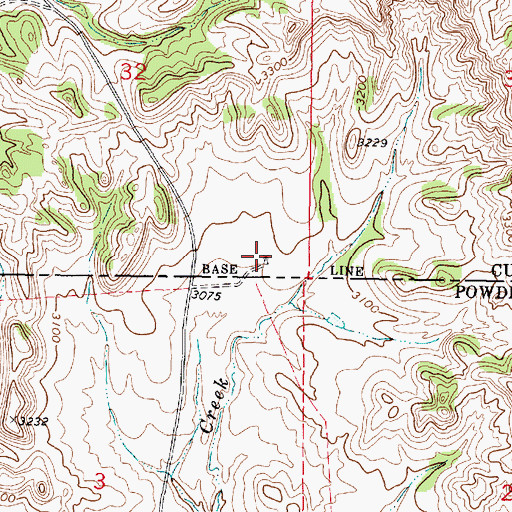 Topographic Map of 01N45E32DDDC01 Well, MT