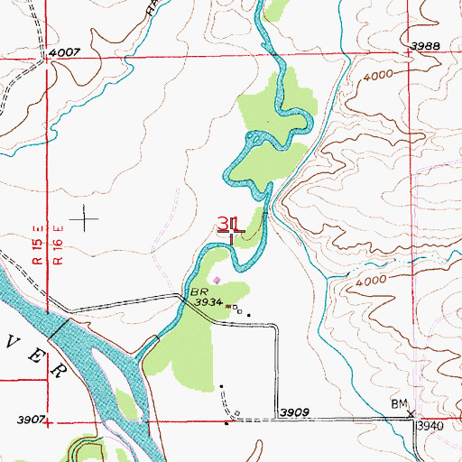 Topographic Map of 01N16E31____01 Well, MT