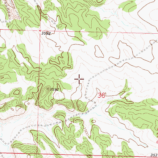 Topographic Map of 01N37E36BDCA01 Spring, MT
