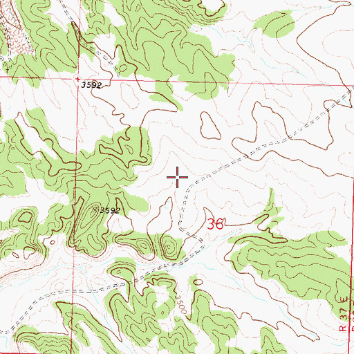Topographic Map of 01N37E36BDAD03 Well, MT