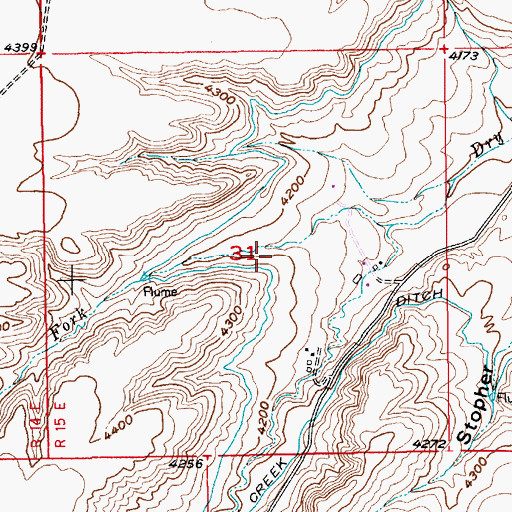 Topographic Map of 01N15E31____01 Well, MT