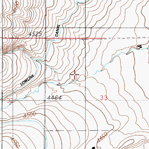 Topographic Map of 01N03E33BDBB01 Well, MT