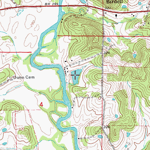 Topographic Map of Kilo-Vista Lake, AR