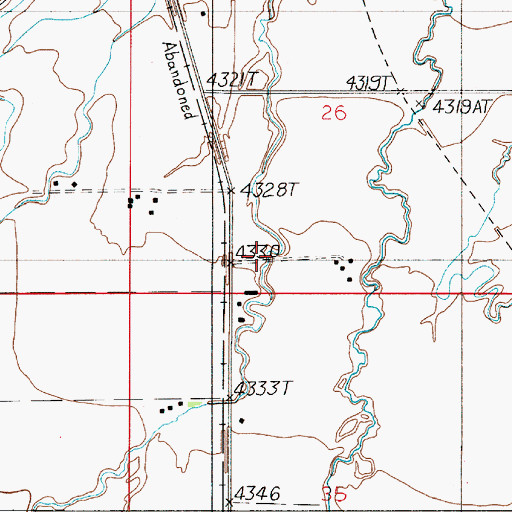 Topographic Map of 01N03E26CD__02 Well, MT