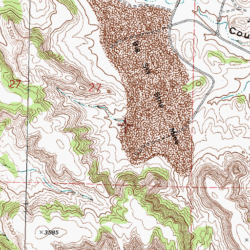 Topographic Map of 01N41E27DBDC01 Well, MT