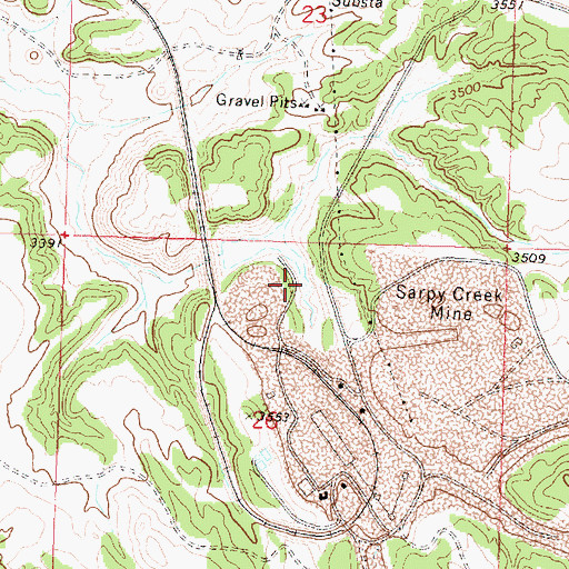 Topographic Map of 01N37E26ABBC01 Well, MT