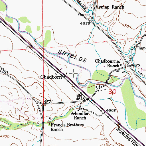 Topographic Map of 01N10E30B___01 Well, MT