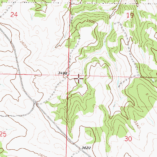 Topographic Map of 01N38E30BBBA01 Spring, MT