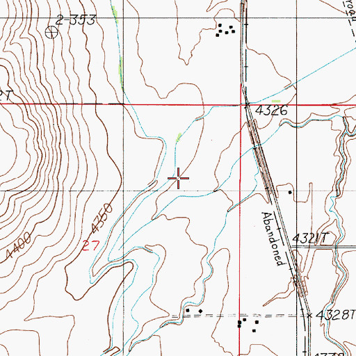 Topographic Map of 01N03E27AACC01 Well, MT