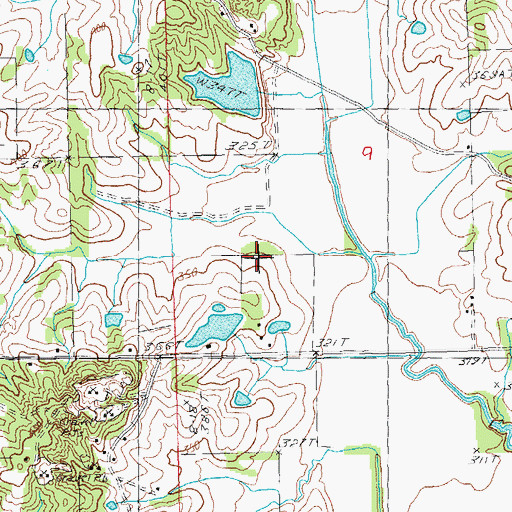 Topographic Map of Easterwood Lake, AR