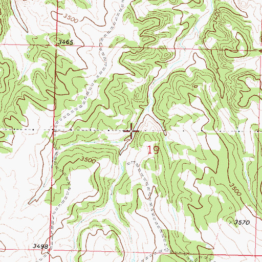 Topographic Map of 01N38E19BDDB01 Spring, MT