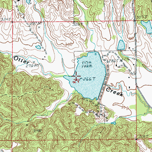 Topographic Map of Poinsett Watershed Site 101 Dam, AR