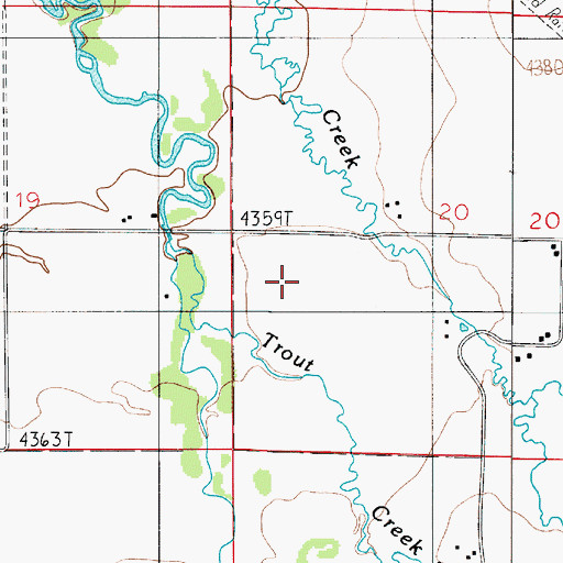 Topographic Map of 01N05E20CB__01 Well, MT