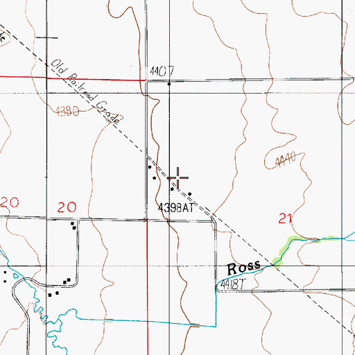 Topographic Map of 01N05E21BC__03 Well, MT