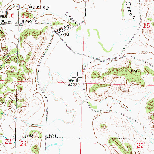 Topographic Map of 01N37E16DDDD02 Spring, MT