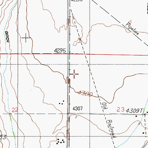 Topographic Map of 01N03E23BB__01 Well, MT